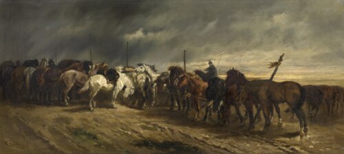 Horses, 1878, Gustave Colsoulle