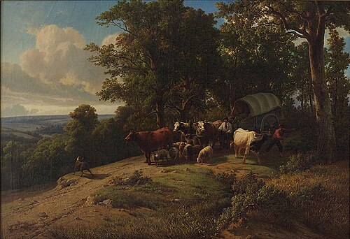 Off to the market, 1861, Louis Derickx