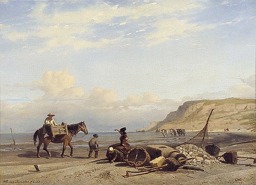Italiaans strandtafereel, 1853, Willem Antonie van Deventer