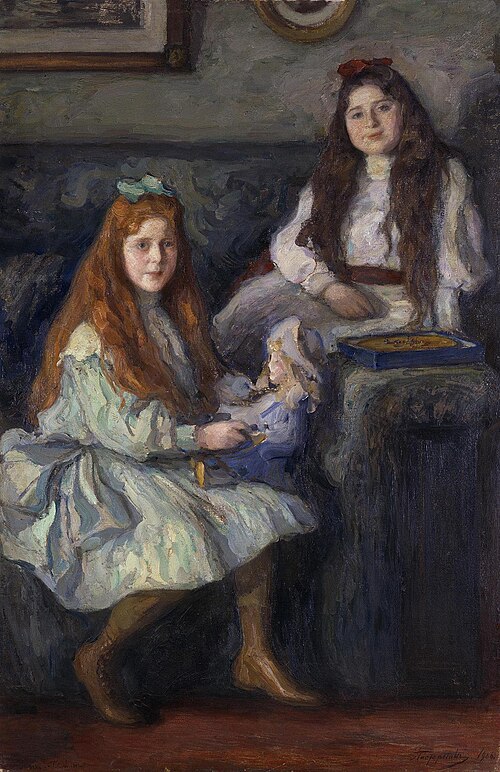 Portrait of the Daughters of the Manufacturer Vysotsky, 1905, Leonid Pasternak