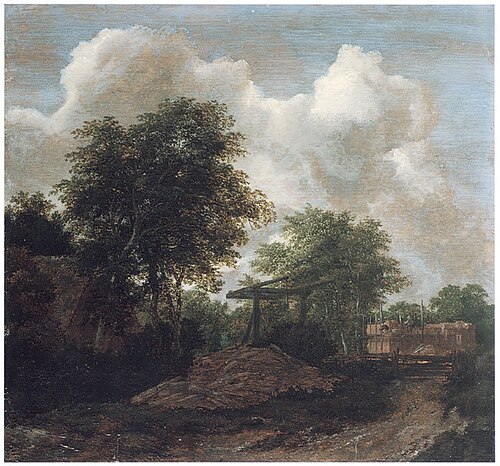 The Construction of a House, 1660, Jacob van Ruisdael