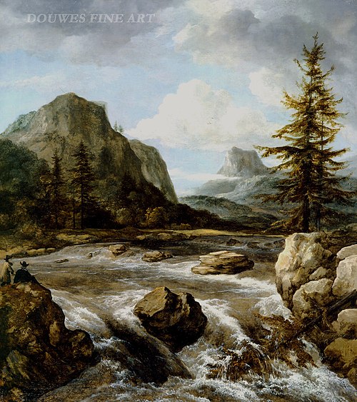 A Norwegian Waterfall, 1660, Jacob van Ruisdael