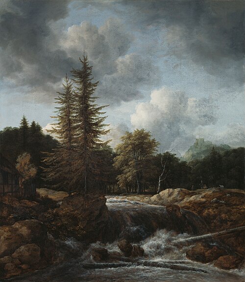 Landscape with Waterfall, 1665, Jacob van Ruisdael