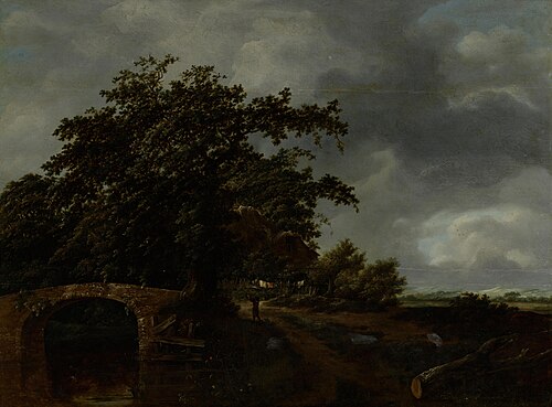 Cabin under high oaks, 1643, Jacob van Ruisdael