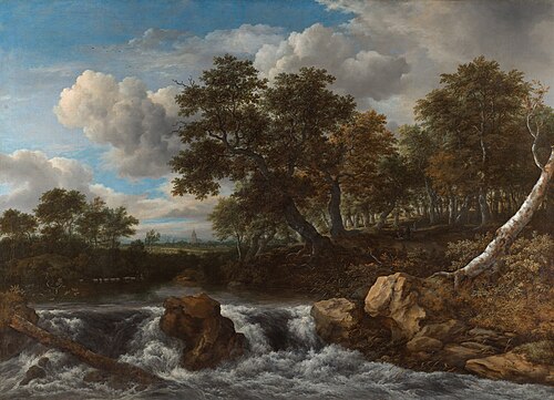 Paysage avec une cascade, 1668, Jacob van Ruisdael