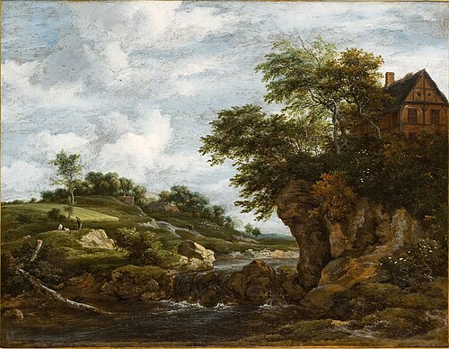 Paysage avec une cascade, 1655, Jacob van Ruisdael