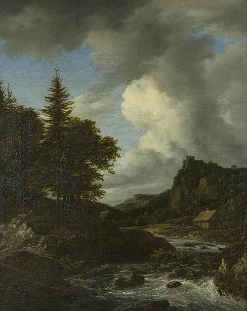 River in Spate, 1660, Jacob van Ruisdael