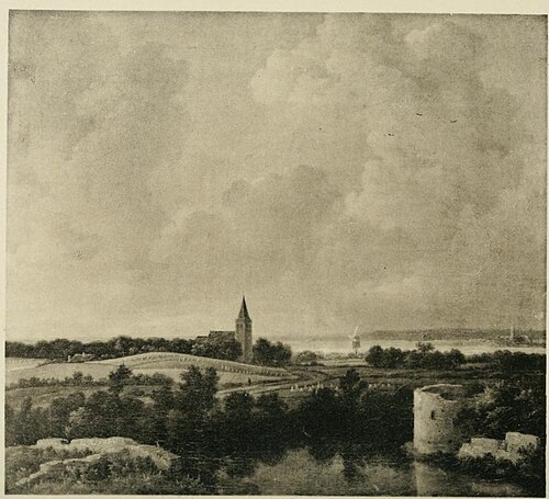 Paysage accidenté et boisé avec chasseurs, 1660, Jacob van Ruisdael