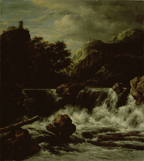 Paysage montagneux avec cascade, 1660, Jacob van Ruisdael