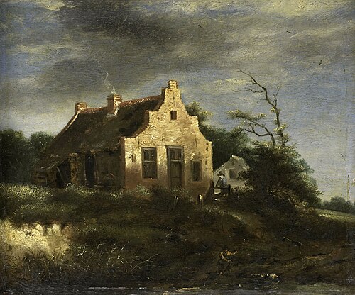 Ferme dans un paysage de dunes boisées, 1680, Jacob van Ruisdael