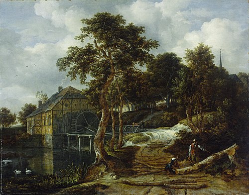 Paysage avec un moulin à eau, 1661, Jacob van Ruisdael