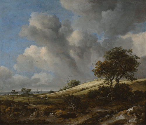 A Cornfield, in the Background the Zuiderzee, 1650, Jacob van Ruisdael