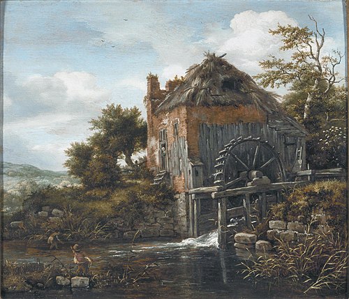 Water mill near a farm, 1660, Jacob van Ruisdael