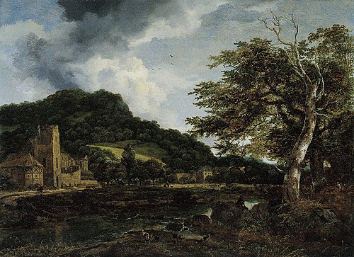 The Cloister, 1649, Jacob van Ruisdael