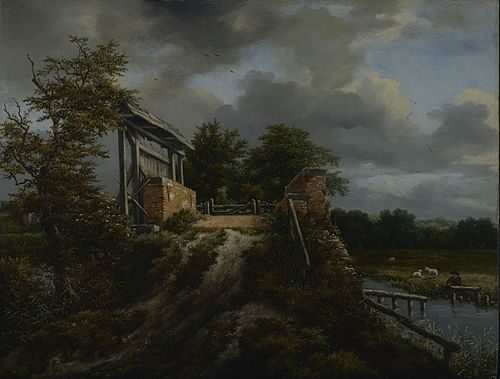 Pont avec une écluse, 1648, Jacob van Ruisdael
