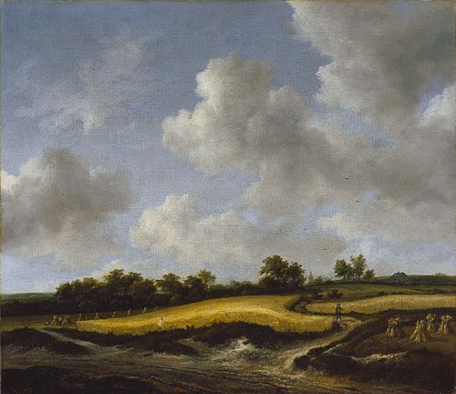Paysage avec un champ de blé, 1650, Jacob van Ruisdael