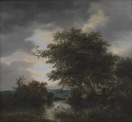 Oak Trees by a Pond, 1649, Jacob van Ruisdael