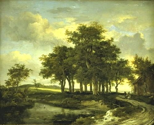 Oak Trees near a Road, Evening, 1660, Jacob van Ruisdael