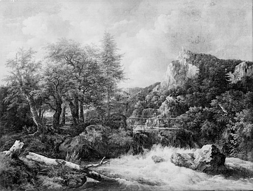 A Mountain Torrent, 1660, Jacob van Ruisdael