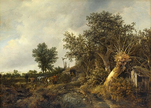 Landscape with a Cottage and Trees, 1646, Jacob van Ruisdael
