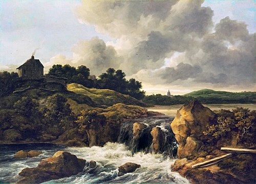 Landscape with Waterfall, 1660, Jacob van Ruisdael