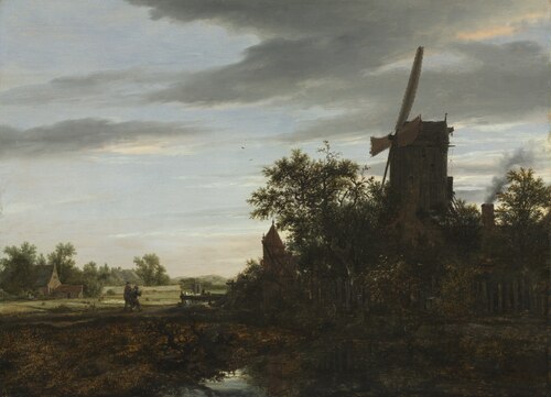 Landscape with a Windmill, 1646, Jacob van Ruisdael