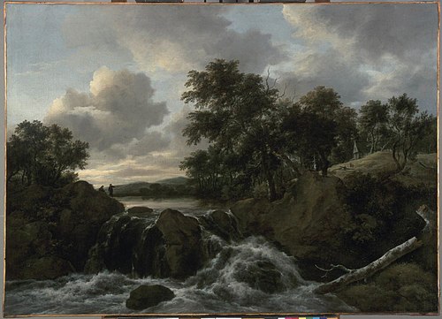 Landscape with a Waterfall, 1660, Jacob van Ruisdael
