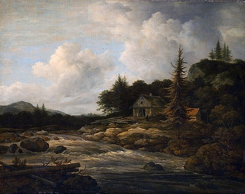 Landscape with Mountain Stream, 1670, Jacob van Ruisdael