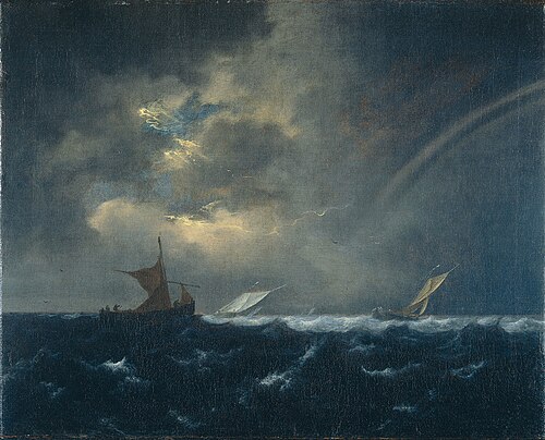 Ships in Stormy Seas, 1655, Jacob van Ruisdael