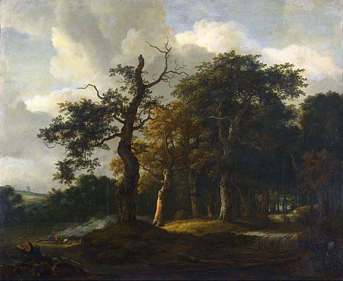 Une route à travers une forêt de chênes, 1660, Jacob van Ruisdael