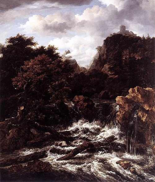 Paysage norvégien avec cascade, 1665, Jacob van Ruisdael