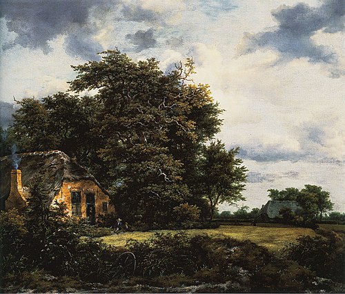Cottage under Trees near a Grainfield, 1653, Jacob van Ruisdael