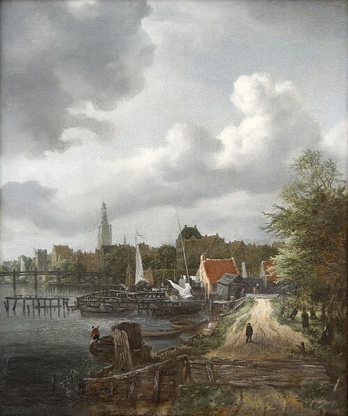 View of Binnen-Amstel in Amsterdam, 1656, Jacob van Ruisdael