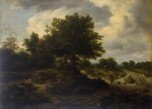 Paysage avec un des voyageurs, 1650, Jacob van Ruisdael