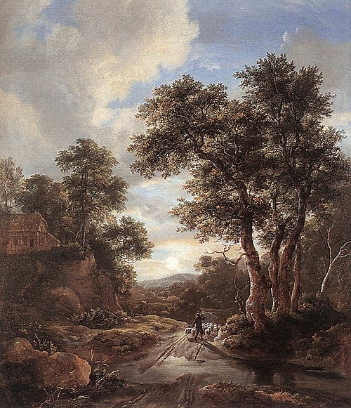 Sunrise in a Wood, 1670, Jacob van Ruisdael