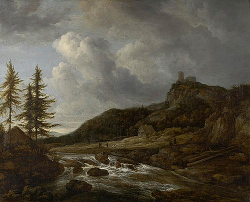 Paysage montagneux avec torrent, 1670, Jacob van Ruisdael