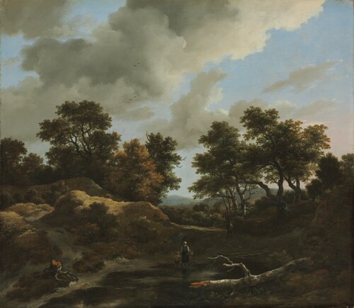 Wooded and Hilly Landscape, 1660, Jacob van Ruisdael
