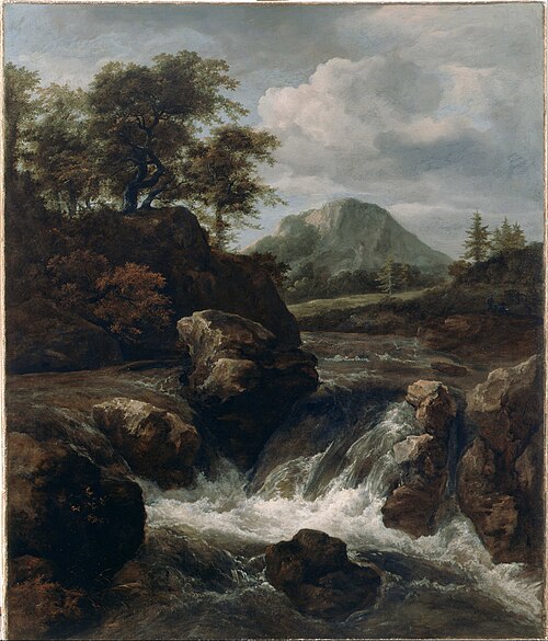 Une chute d'eau, 1670, Jacob van Ruisdael