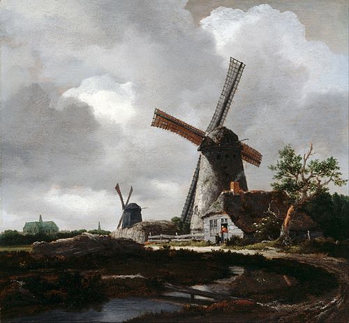 Paysage avec moulins à vent près de Haarlem, 1655, Jacob van Ruisdael