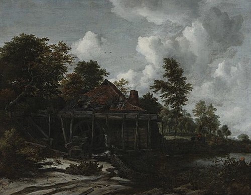 The Watermill at the Edge of the Wood, 1650, Jacob van Ruisdael