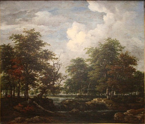 Waterfall in an Oak Forest, 1660, Jacob van Ruisdael