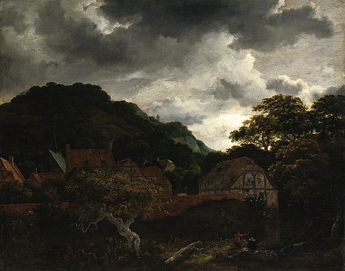 Village at the Wood's Edge, 1651, Jacob van Ruisdael