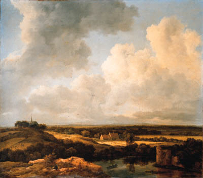 View of the dunes near Bloemendaal with ruins in the foreground, 1660, Jacob van Ruisdael