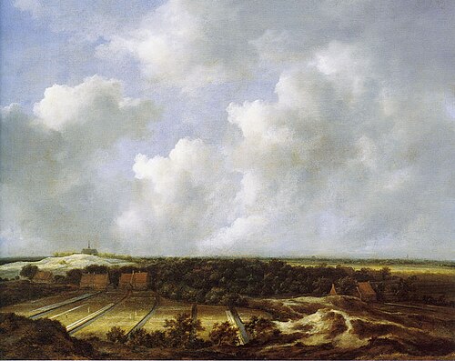 View of the Dunes near Bloemendaal with Bleaching Fields, 1660, Jacob van Ruisdael