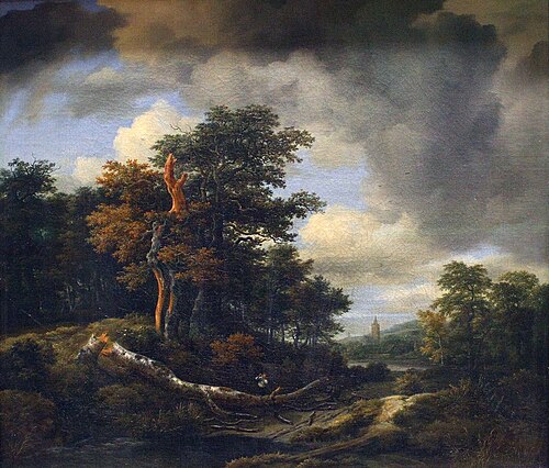 Lumbermen working in the woods, 1660, Jacob van Ruisdael