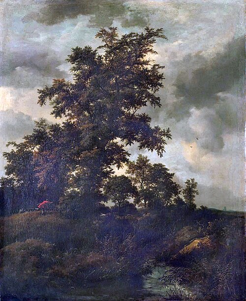 A hunter in a wooded landscape, 1640, Jacob van Ruisdael