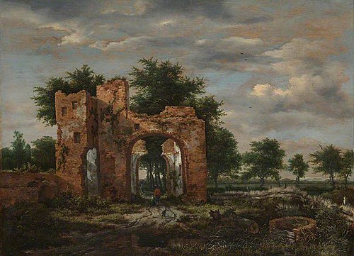 A Ruined Castle Gateway, 1652, Jacob van Ruisdael