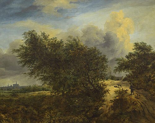 Landscape Showing Haarlem Church, , Jacob van Ruisdael