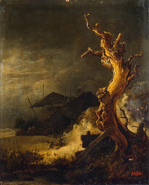 Winter Landscape with a Dead Tree, 1670, Jacob van Ruisdael