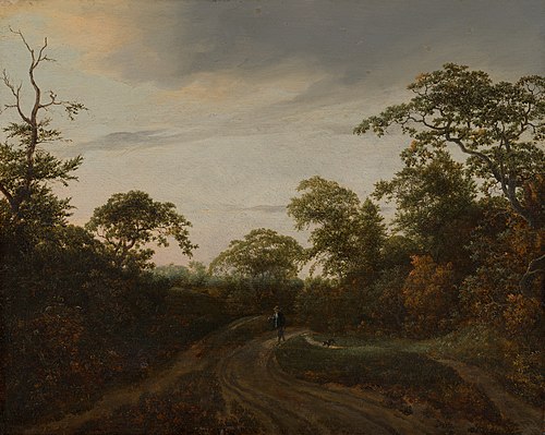 Road through a Wooded Landscape at Twilight, 1648, Jacob van Ruisdael